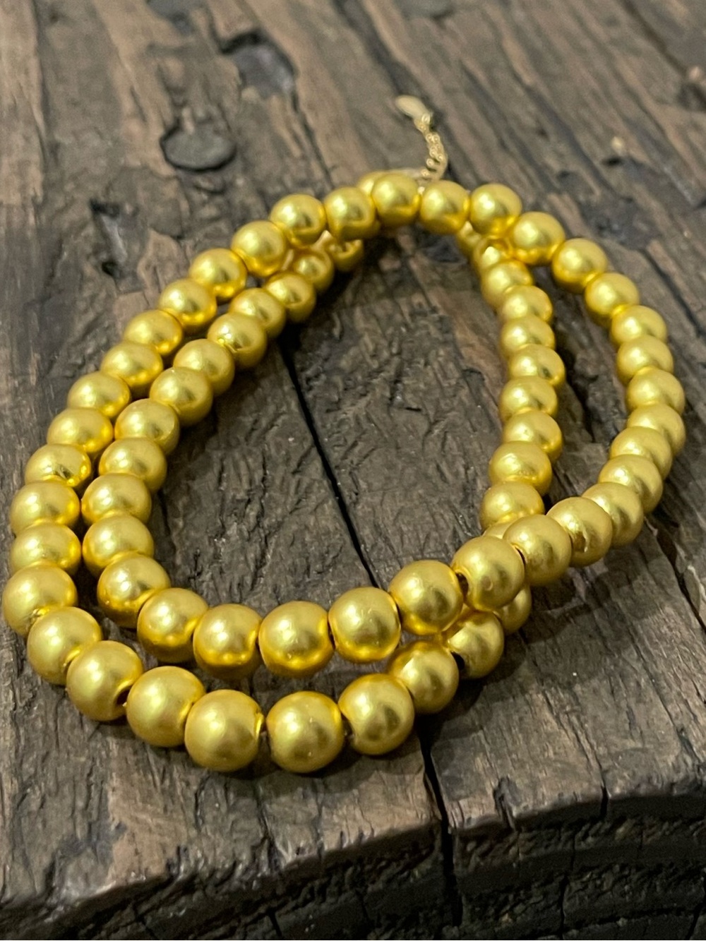Gold Hematite Necklace - Minimalist, Classic